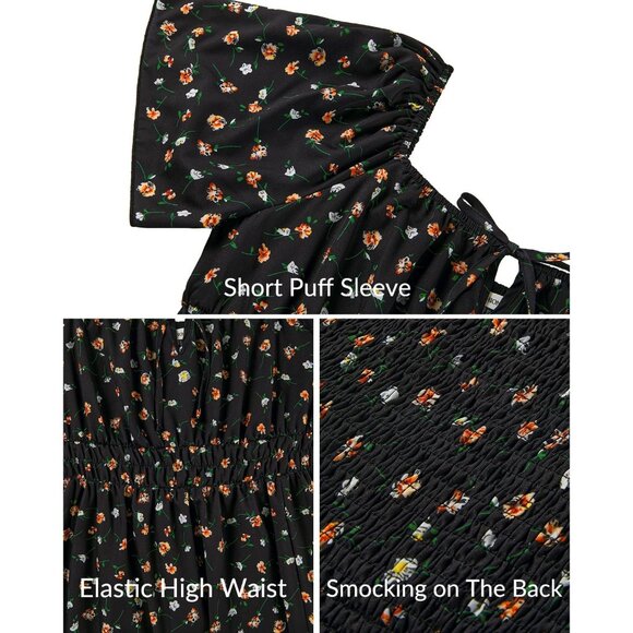 Plus Size Summer Dress Boho Floral Midi Beach Wedding Casual 18 Plus - Picture 5 of 5